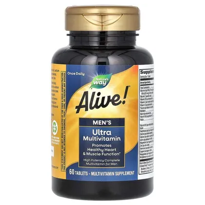 Мультивітаміни для чоловіків Nature's Way Alive! Men’s Ultra Multivitamin, 60 таблеток