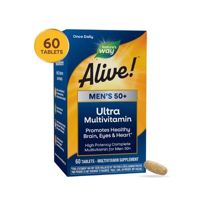 Мультивитамины Nature's Way Alive! Men's Ultra Potency для мужчин, 60 таблеток