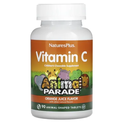 Вітамін C Nature's Plus Animal Parade для дітей, 90 жувальних таблеток