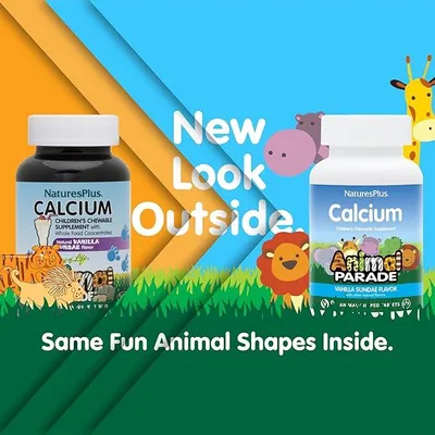 Кальцій для дітей Nature's Plus Animal Parade Calcium ваніль, 135 жувальних таблеток