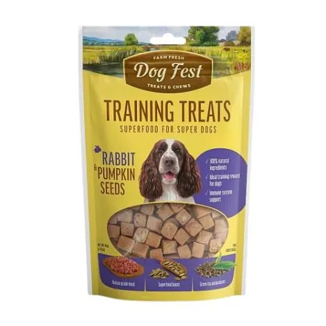 Ласощі для собак Pet Fest Dog Fest тренувальні кролик та насіння гарбуза, 90 г