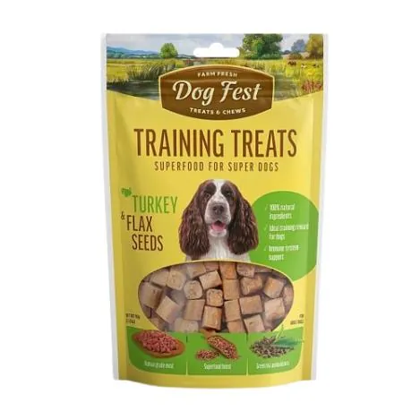 Ласощі для собак Pet Fest Dog Fest тренувальні індичка та насіння льону, 90 г