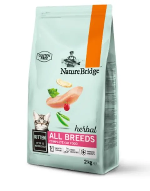 Корм сухий для кошенят Nature Bridge Herbal з куркою, 2 кг