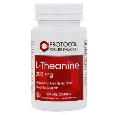L-теанін Protocol for Life Balance L-Theanine 200 мг, 60 капсул
