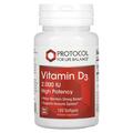 Витамин D3 Protocol for Life Balance Vitamin D3 2000 МЕ, 120 гелевых капсул