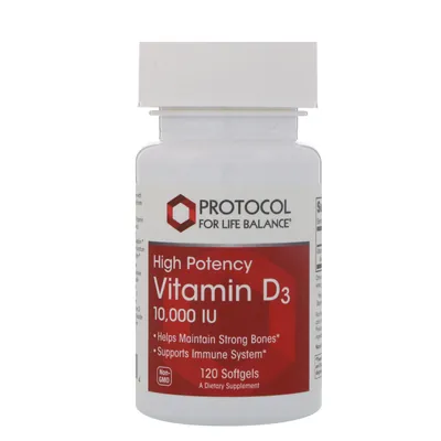 Вітамін D3 Protocol for Life Balance Vitamin D3 10000 МО, 120 гелевих капсул