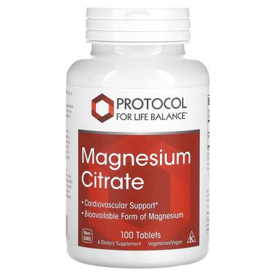 Магній цитрат Protocol for Life Balance Magnesium Citrate, 100 веганських таблеток