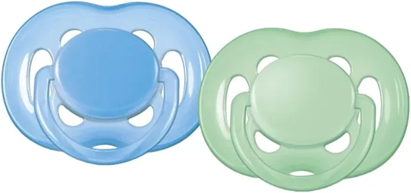 Пустушка силіконова Philips Avent Freeflow SCF178/24 ортодонтична дихаюча, 6-18 місяців, 2 шт