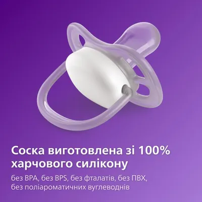 Пустушка силіконова Philips Avent Ultra Air SCF085/61 ортодонтична, 6-18 місяців, 2 шт