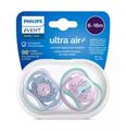 Пустышка силиконовая Philips Avent Ultra Air SCF085/61 ортодонтична, 6-18 месяцев, 2 шт