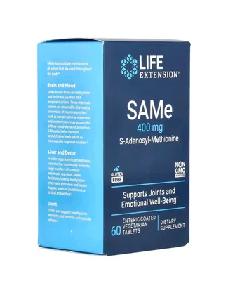 S-аденозилметіонін Life Extension S-Adenosyl-Methionine таблетки по 400 мг №60