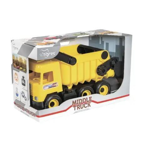 Игрушка для детей Wader Самосвал Middle truck желтый в коробке