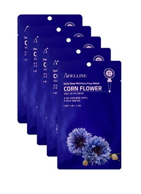 Маска тканевая для лица Adelline Daily Deep Moisture Face Mask Corn Flower с экстрактом василька, 20 г