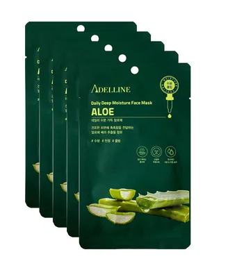 Маска тканинна для обличчя Adelline Daily Deep Moisture Face Mask Aloe з екстрактом алое, 20 г