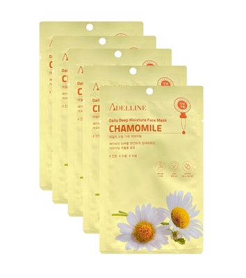 Маска тканевая для лица Adelline Daily Deep Moisture Face Mask Chamomile с экстрактом ромашки, 20 г