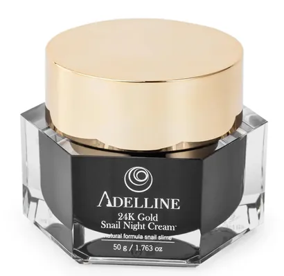 Крем для обличчя Adelline 24K Gold Snail нічний з колоїдним золотом та муцином равлика, 50 мл