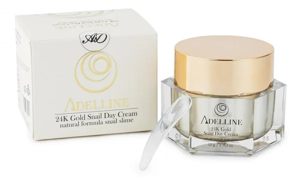 Крем для обличчя Adelline 24k Gold Snail денний з колоїдним золотом та муцином равлики, 50 мл