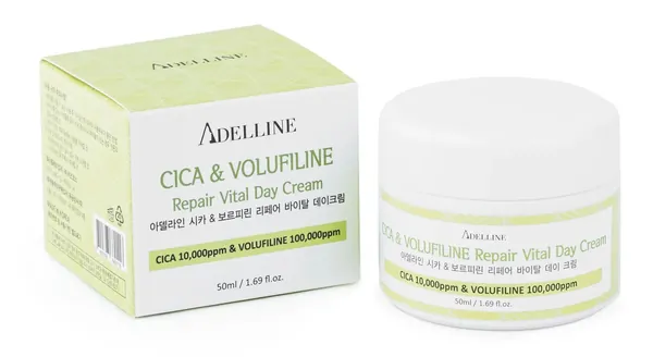 Крем для обличчя Adelline Cica Volufiline денний з центелою та волюфіліном, 50 мл