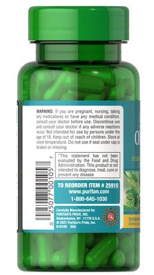 Экстракт листьев оливы Puritan's Pride Olive Leaf Extract 500 мг, 60 капсул