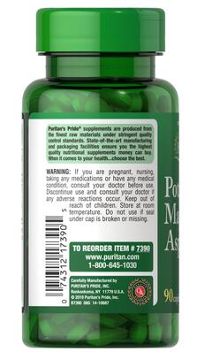Калий Магний аспартат Puritan's Pride Potassium Magnesium Aspartate, 90 каплет