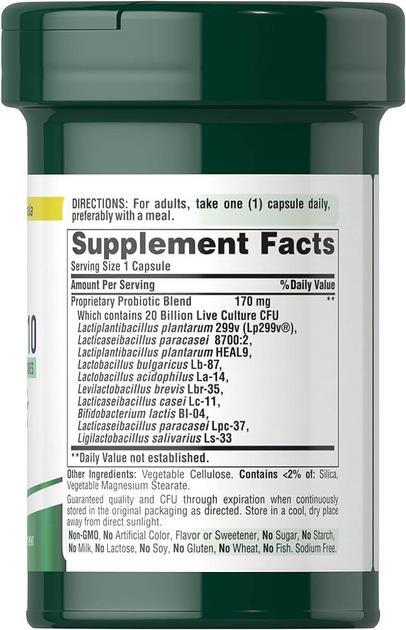 Премиум пробиотик 10 Puritan's Pride Premium Probiotic 10, 30 капсул