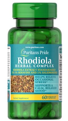 Родиола травяной комплекс Puritan's Pride Rhodiola Herbal Complex, 60 капсул