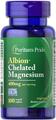 Хелатный магний Albion Puritan's Pride Albion Chelated Magnesium 400 мг, 100 капсул