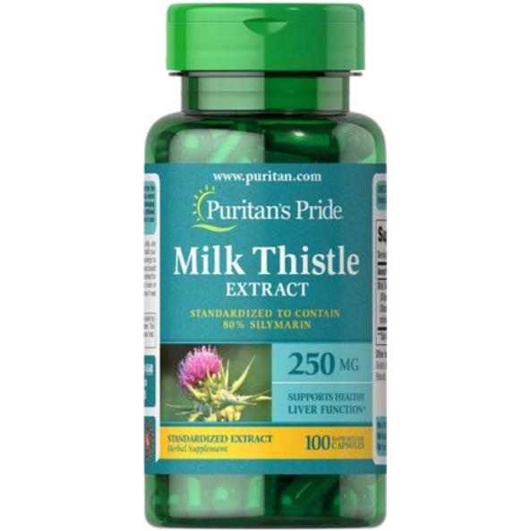 Расторопша Puritan's Pride Milk Thistle Extract 250 мг, 100 капсул