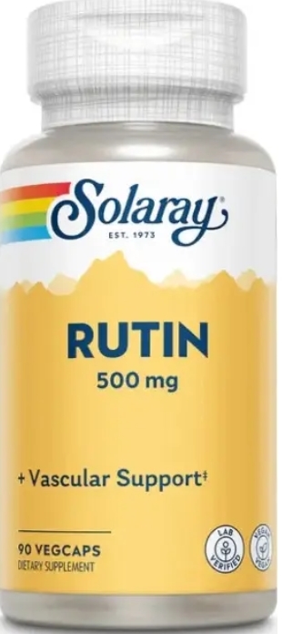 Рутин Solaray Rutin 500 мг, 90 вегетарианских капсул