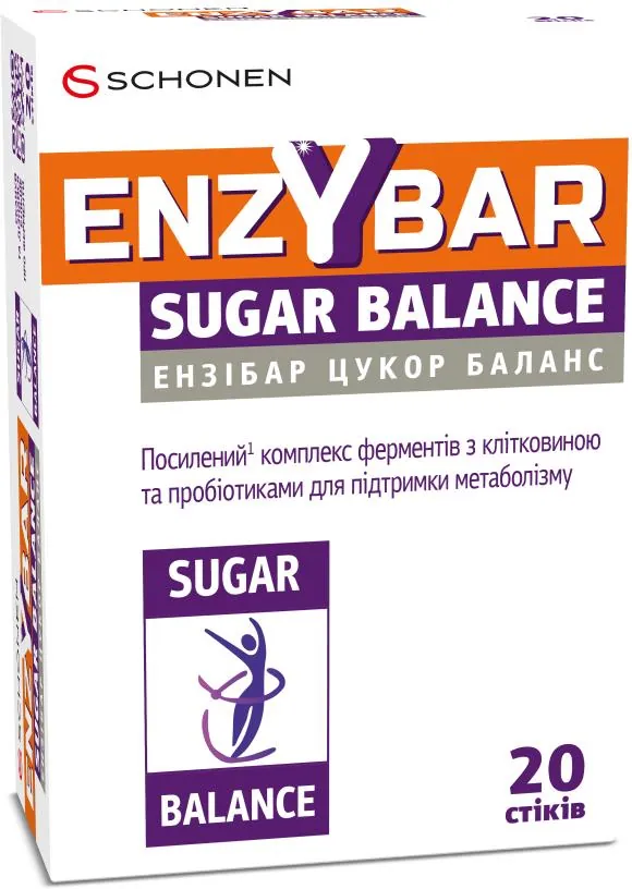 Ензібар Цукор Баланс порошок у стіках №20