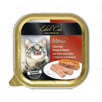 Корм вологий для кішок Edel Cat ніжний паштет із зайцем та печінкою, 100 г