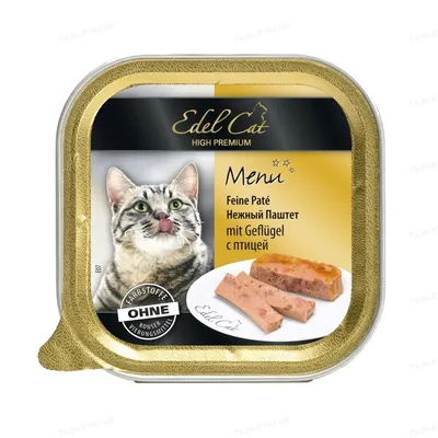 Корм вологий для кішок Edel Cat ніжний паштет з птахом, 100 г