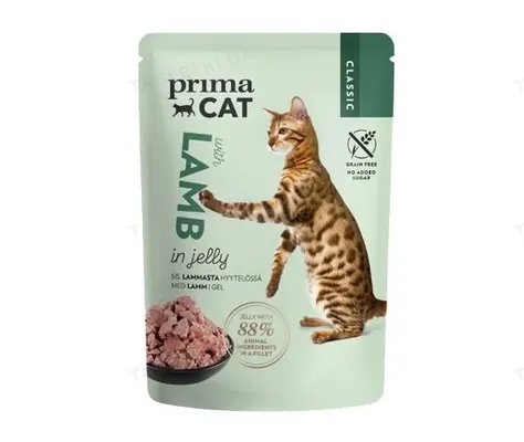 Корм вологий для кішок Prima Cat Classic філе баранини в желе, 85 г