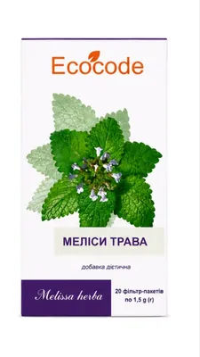 Меліси трава Ecocode по 1,5 г №20 в філ.-пак.