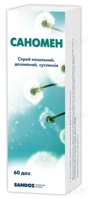 Саномен спрей наз., доз., сусп. 50 мкг/дозу по 60 доз у конт.