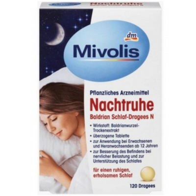 Валериана Mivolis Nachtruhe Baldrian, 120 таблеток