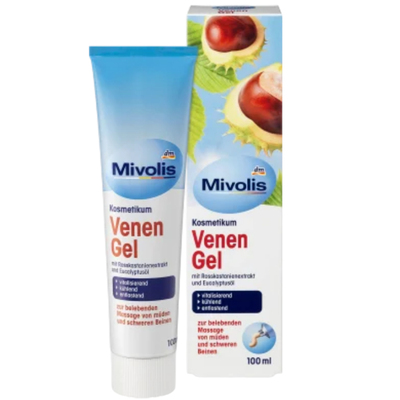 Гель для вен Mivolis Venen Gel с экстрактом конского каштана и маслом эвкалипта, 100 мл