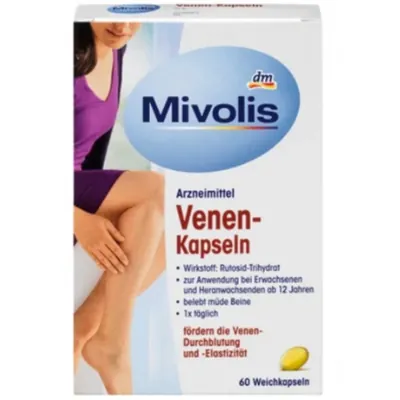 Добавка Mivolis Venen-Kapseln для вен, 60 капсул
