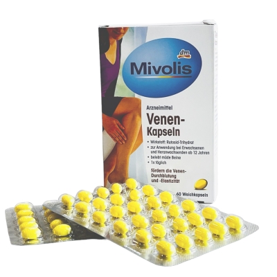Добавка Mivolis Venen-Kapseln для вен, 60 капсул