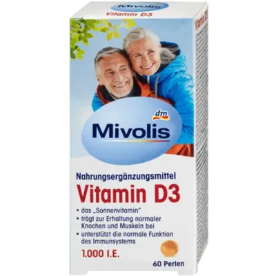 Вітамін D3 Mivolis Vitamin D3 1000 МО, 60 капсул