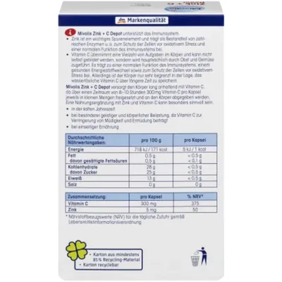 Добавка Mivolis Zink+ C Depot, 60 капсул