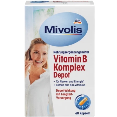 Витамин B Комплекс Mivolis Vitamin B Complex Depot, 60 капсул