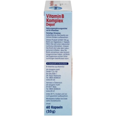 Витамин B Комплекс Mivolis Vitamin B Complex Depot, 60 капсул