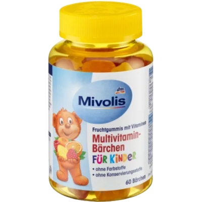 Поливитамины для детей Mivolis Multivitamin-Barchen fur Kinder Ведмежуйки жевательные пастилки №60