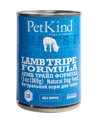 Консервы для собак PetKind Lamb Tripe Formula с новозеландским ягненком, мясом канадской индейки, 369 г