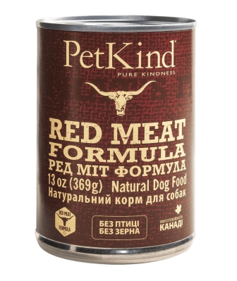 Консервы для собак PetKind Red Meat Formula с говядиной, ягненком и говяжьим рубцом, 369 г