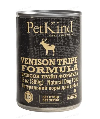 Консерви для собак PetKind Venison Tripe з канадською яловичиною, новозеландською олениною і яловичим рубцем, 369 г