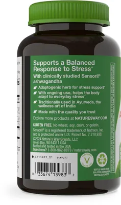 Ашваганда Nature's Way Ashwagandha Gummy смак ягід, 90 жувальних цукерок