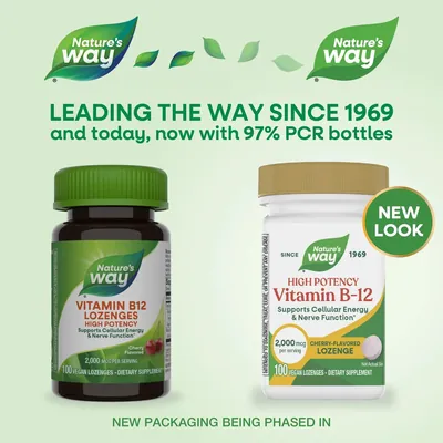Вітамін В12 Nature's Way Vitamin B-12 смак вишні, 100 льодяників