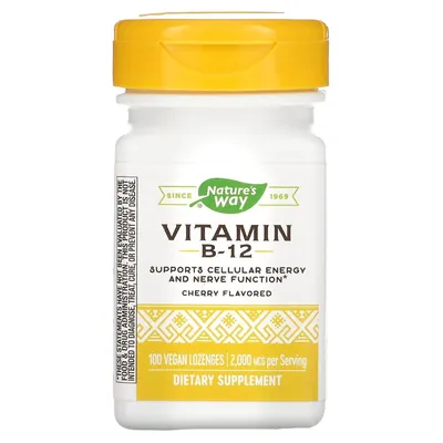 Вітамін В12 Nature's Way Vitamin B-12 смак вишні, 100 льодяників